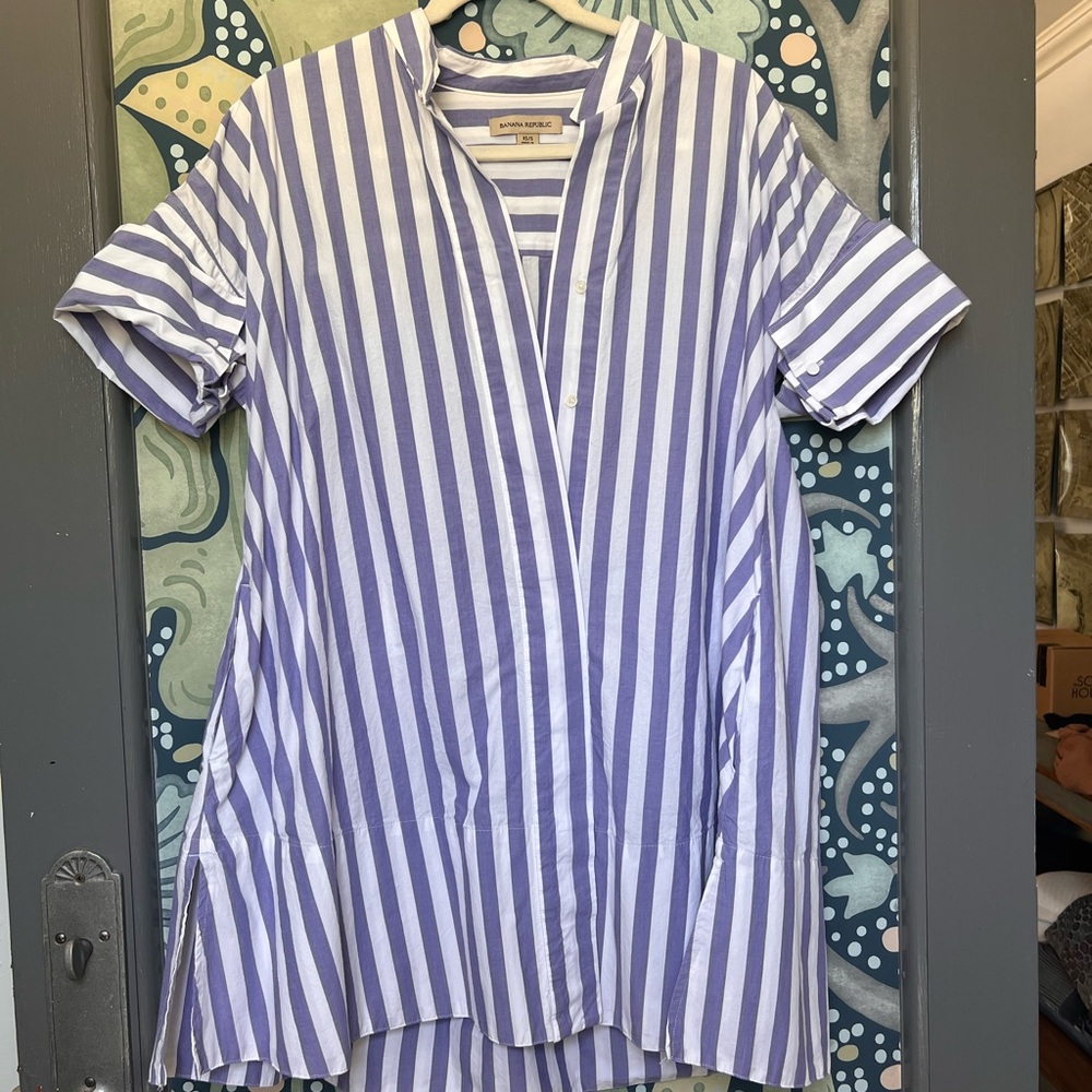 Banana Republic *Blue & White Striped Dress